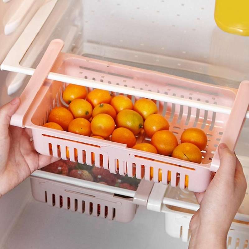 Retractable Refrigerator Partition Layer Multi-purpose Storage Rack