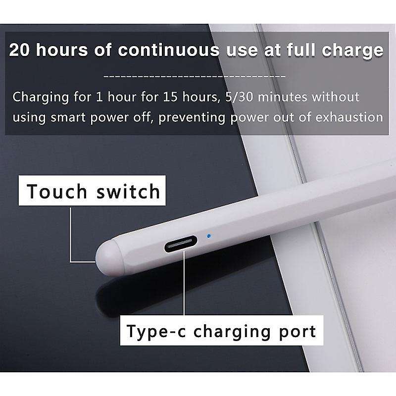 For Apple Pencil 2 Contact Active Pencil No Delay Drawing Pen (white)