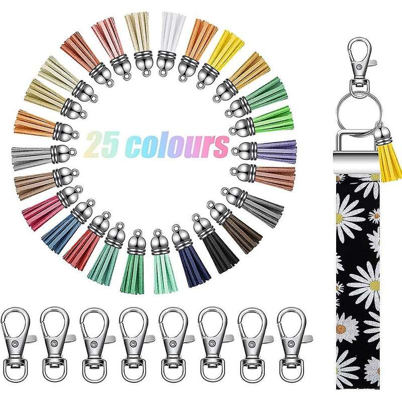Key Fob Hardware Set,lanyard Wristlet Keychain Hardware with Keyring