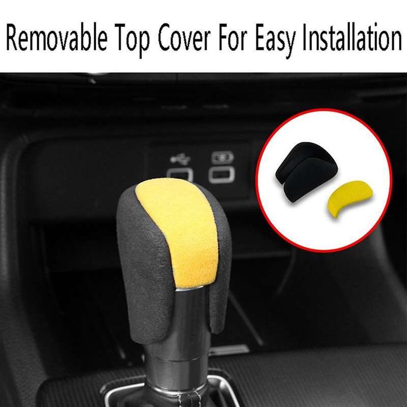 Red Brown+gray Car Gear Shift Knob Cover for Honda Civic Accord