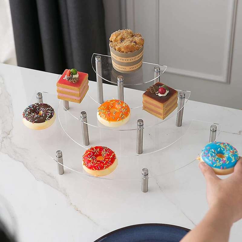 Transparent Removable Acrylic Cake Display Stand for Round Cupcake