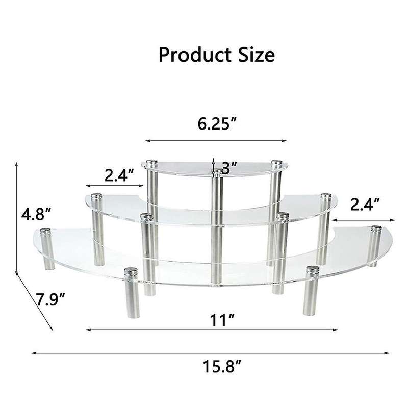 Transparent Removable Acrylic Cake Display Stand for Round Cupcake