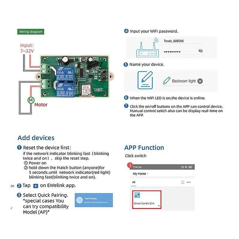 Smart Motor Remote Control Switch Wifi Controller