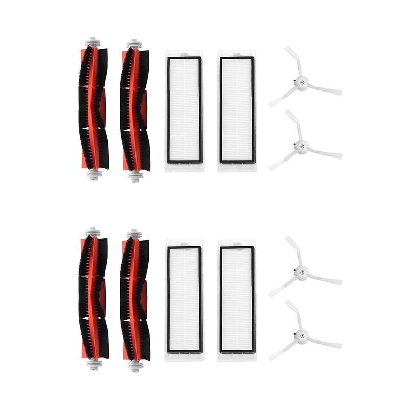 4pcs Main Brush 4pcs Hepa Filter 4pcs Side Brush for Xiaomi Mijia