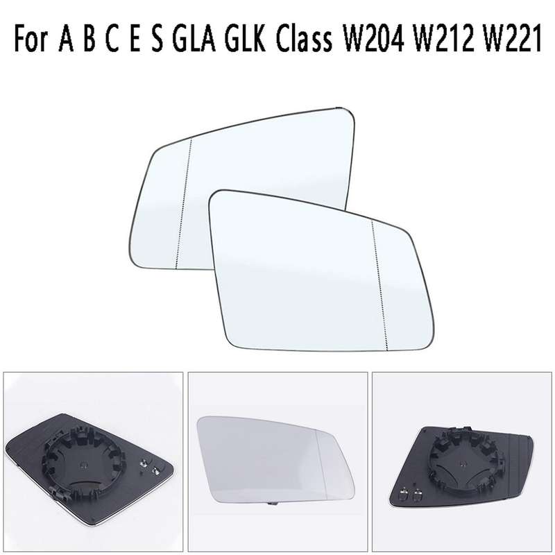 Right+left Side Rearview Mirror Glass Len for Mercedes-benz W204 W212