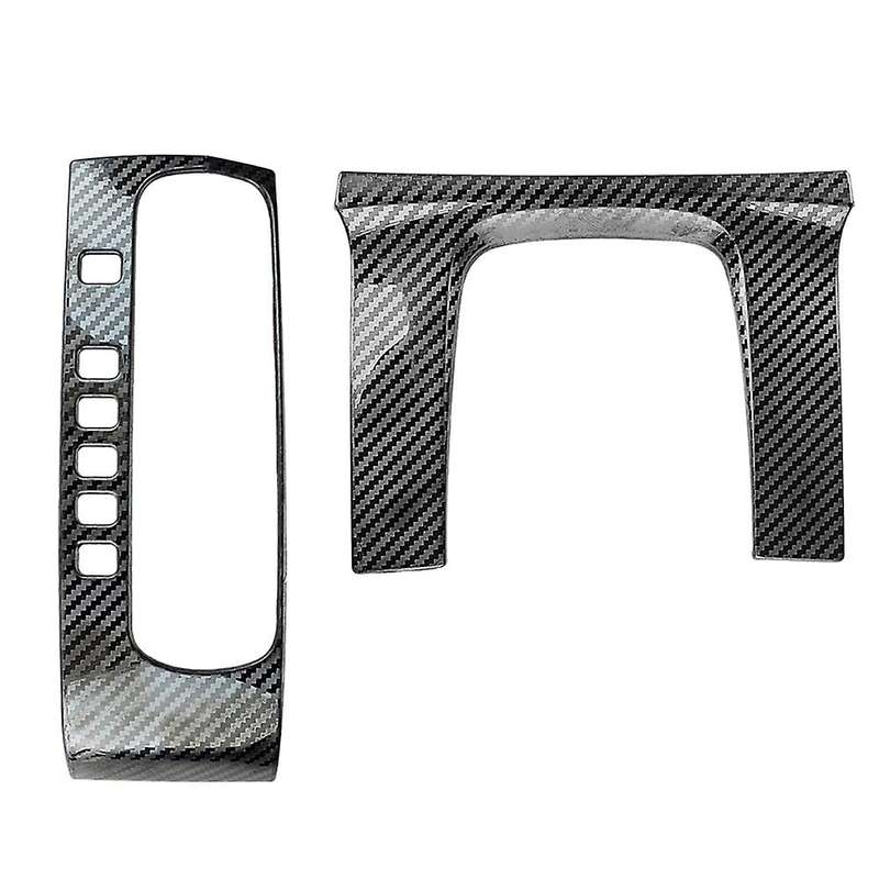 2pcs Panel Trim, Carbon Fiber Shift Box Decoration, Left Hand Drive