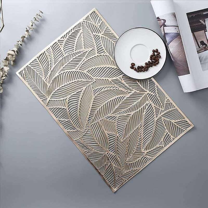 Hollow Placemats Table Mat,for Dining Table Wedding Restaurant Gold