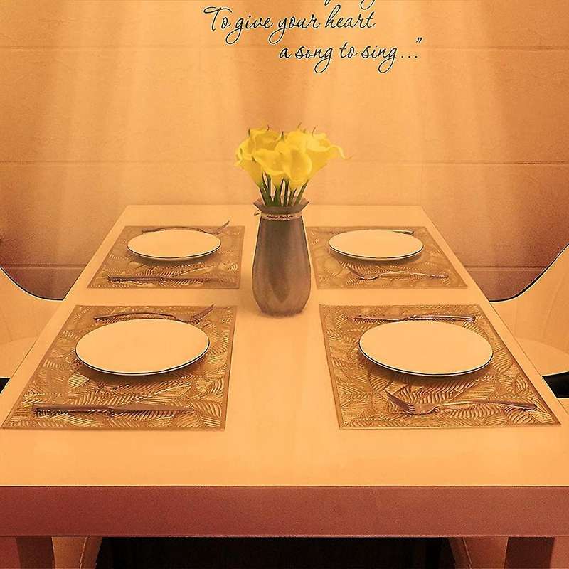 Hollow Placemats Table Mat,for Dining Table Wedding Restaurant Gold