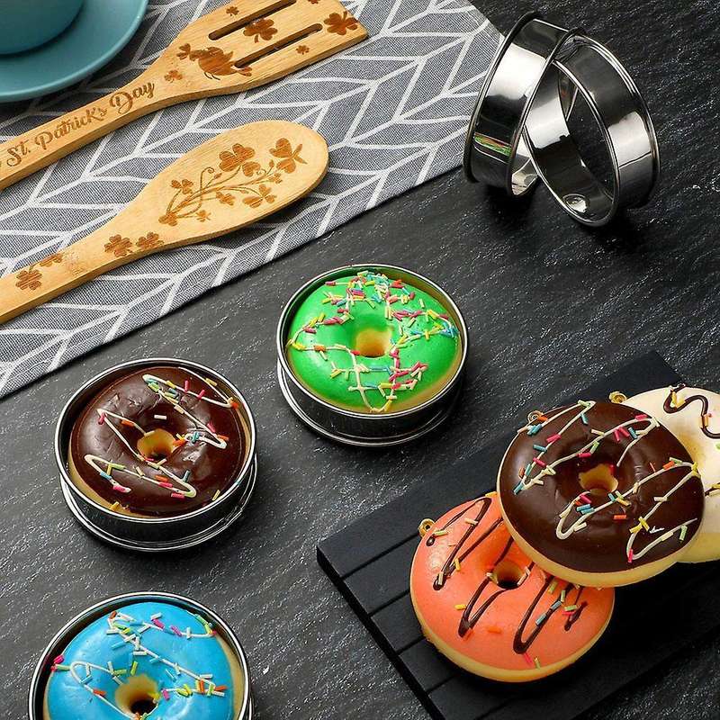 18 Pieces English Muffin Rings Crumpet Rings Double Rolled Tart Molds