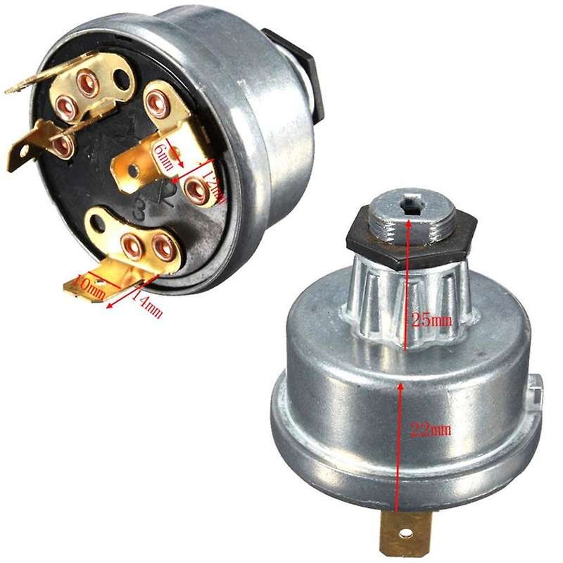 2x Tractor Plant Ignition Switch + Key for Massey Ferguson Jcb Lucas