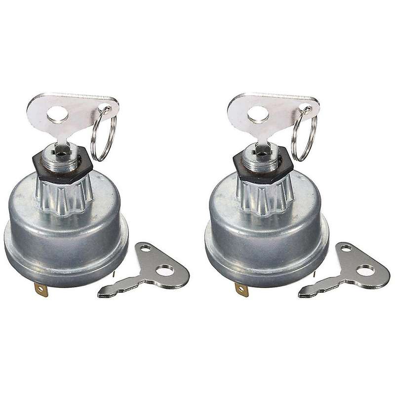 2x Tractor Plant Ignition Switch + Key for Massey Ferguson Jcb Lucas