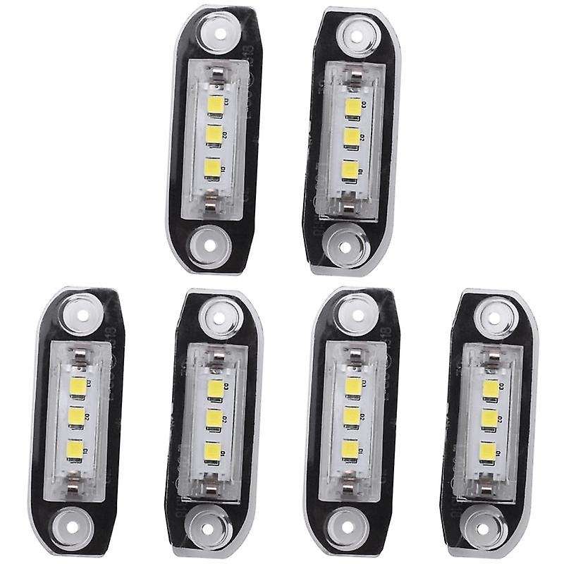 6pcs Led License Plate Light for Volvo S40 S60 S80 Xc70 Xc90