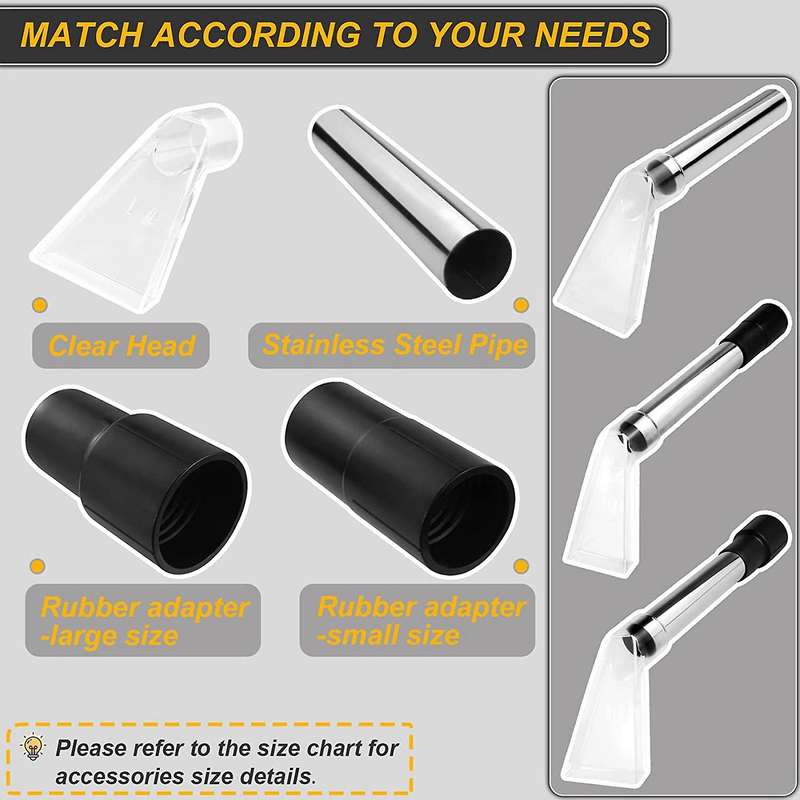 Extractor Hand Wand with Clear Head, Car Detailing Vacuum Wand
