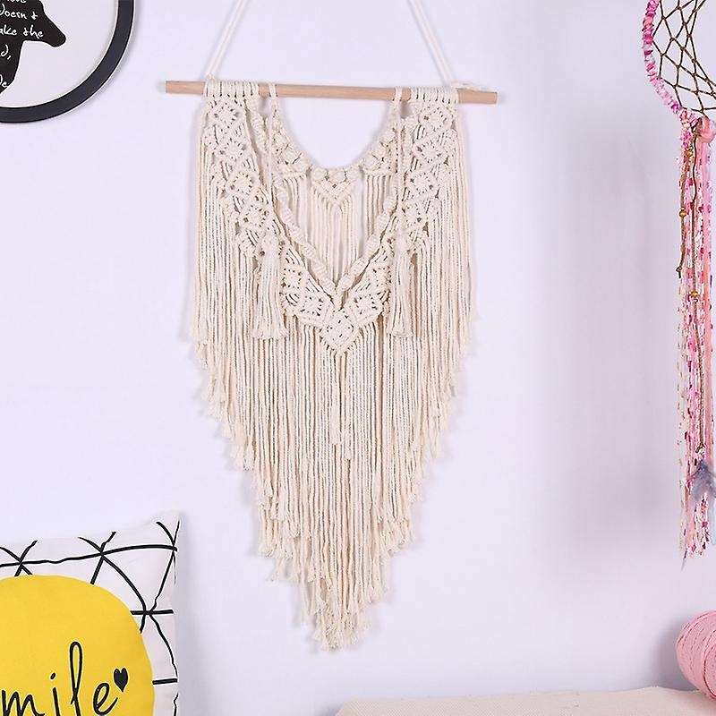 Wall Hanging Tapestry with Tassel Wedding Home Backdrop Decoration