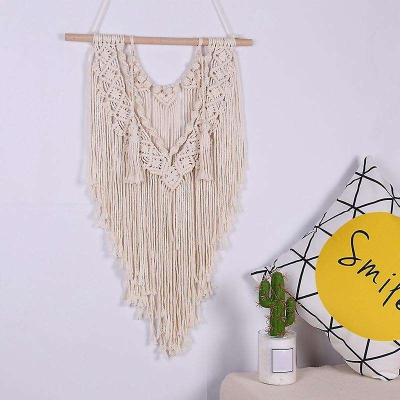 Wall Hanging Tapestry with Tassel Wedding Home Backdrop Decoration
