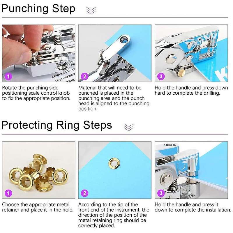 400pcs 3/16 Inch Metal Grommets Kit,1pcs Eyelet Hole Punch Pliers