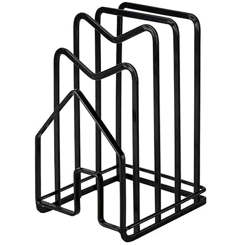 Cutting Board Holder Organizer Pot Pan Lid Rack Chopping Board-black