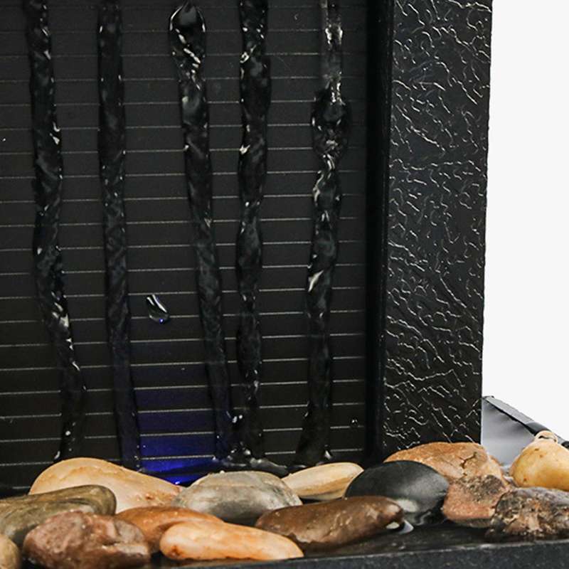 Pebble Meditation Belt Led Fountain, Indoor Waterfall Miniature Life