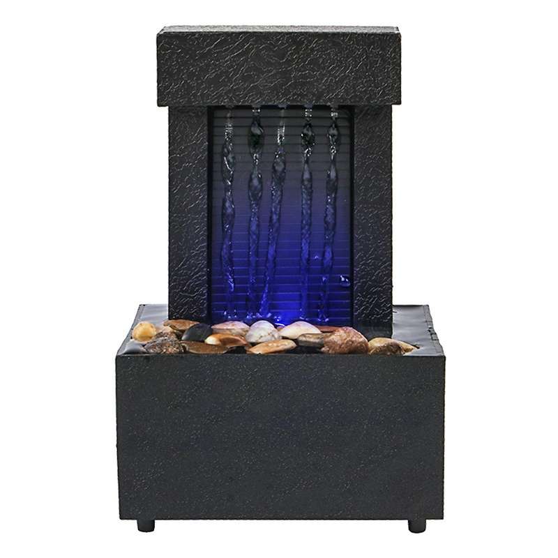 Pebble Meditation Belt Led Fountain, Indoor Waterfall Miniature Life
