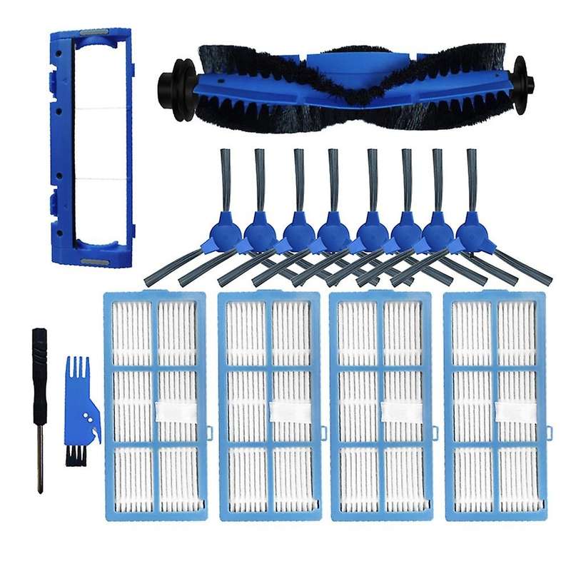 16pcs Main Side Brush Filter Mop for Goovi 1600pa D380 D382 Cleaner