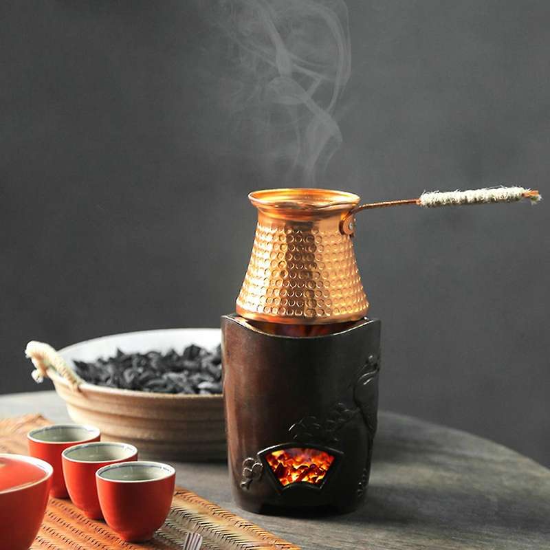 Turkish Coffee Pot Coffee Maker Moka Pot 3 Person 200 Ml Copper