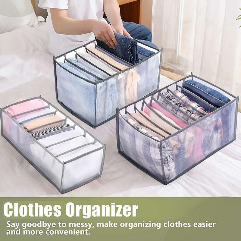 7 Grids Clothes Organizer 5pcs,folded Clothes Organizer for Closet