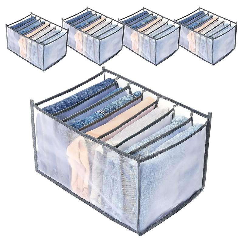 7 Grids Clothes Organizer 5pcs,folded Clothes Organizer for Closet