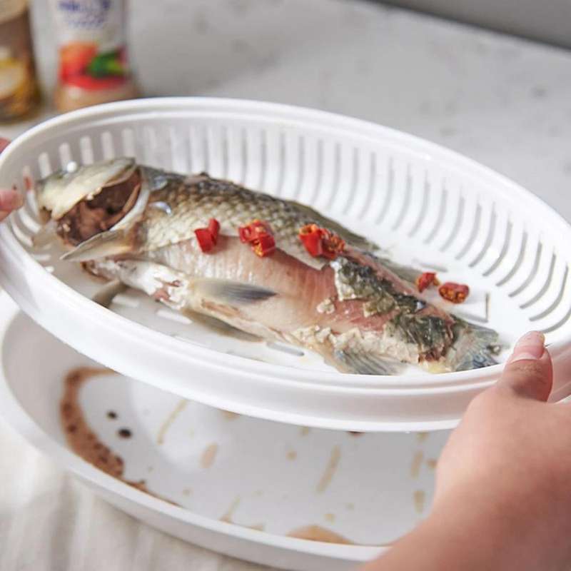 Steamer Kitchen Microwave Oven Steamer Folding Bowl Container