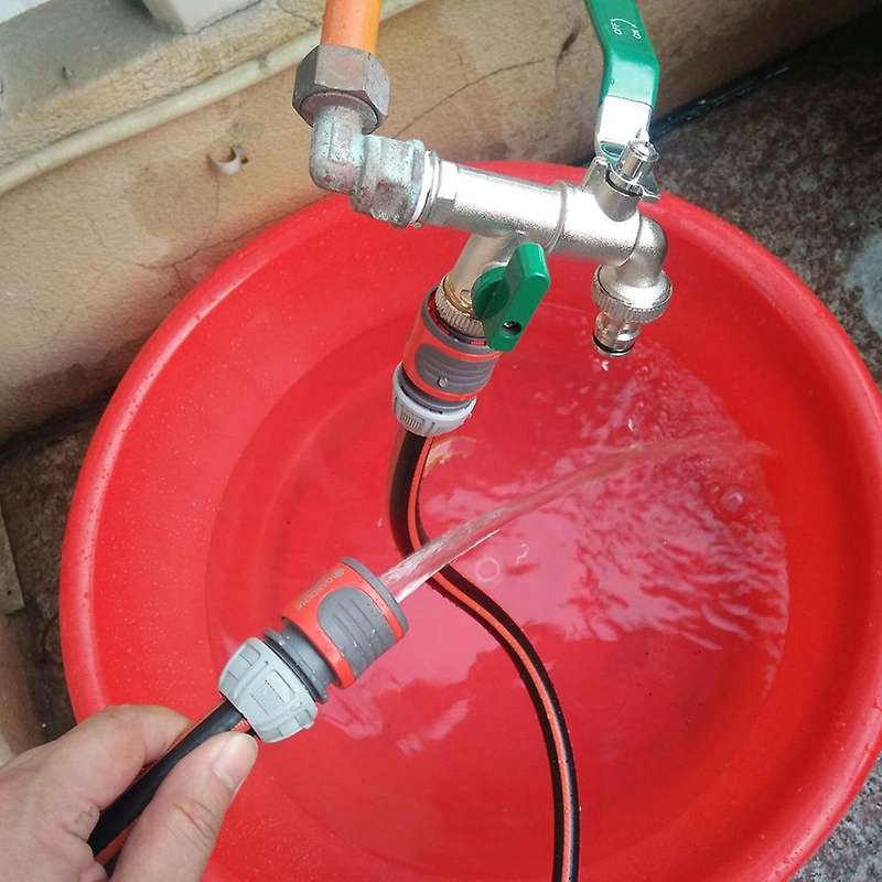 Double Outlet Garden Outdoor Tap Valve Faucet 1/2 Inch / 3/4 Inch C