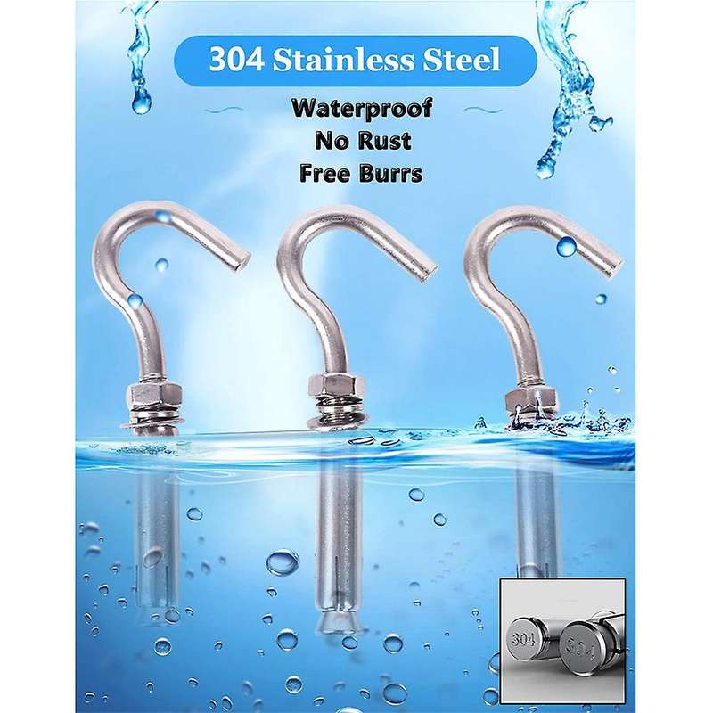 10pcs Concrete Wall Hook, 304 Stainless Steel Hook for Wall (m8)