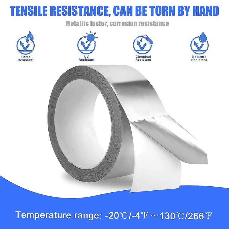 Aluminum Foil Tape 2in X 164ft Insulation Adhesive Metal Tape