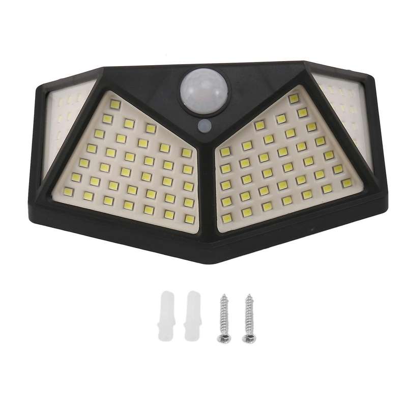 2x 100 Led Solar Power Wall Light Light-sensing Control Lamp