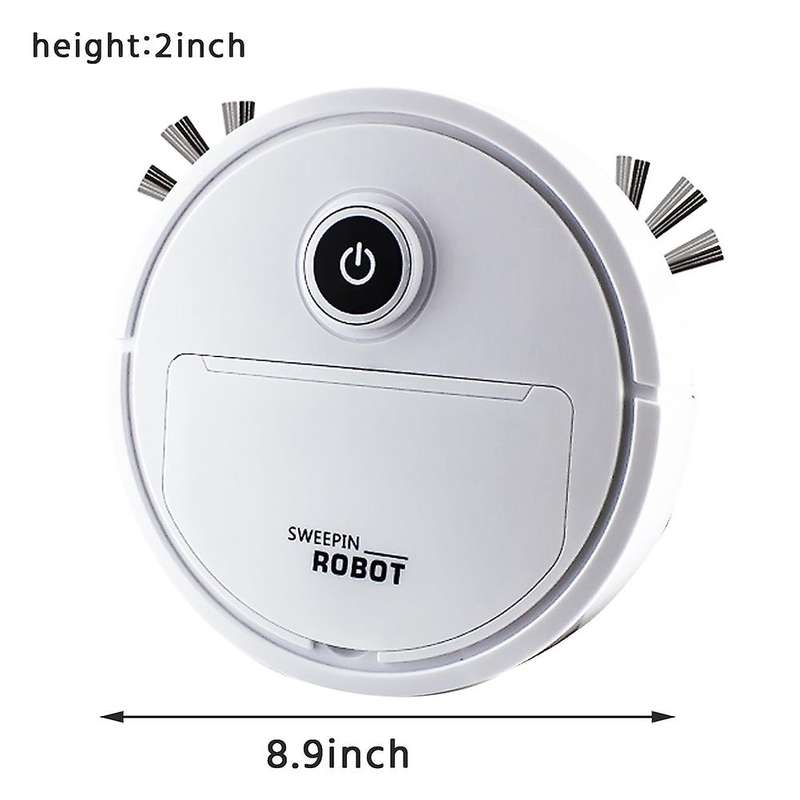 Automatic Vacuum Cleaner 3-in-1 Smart Wireless Sweeping Machine White