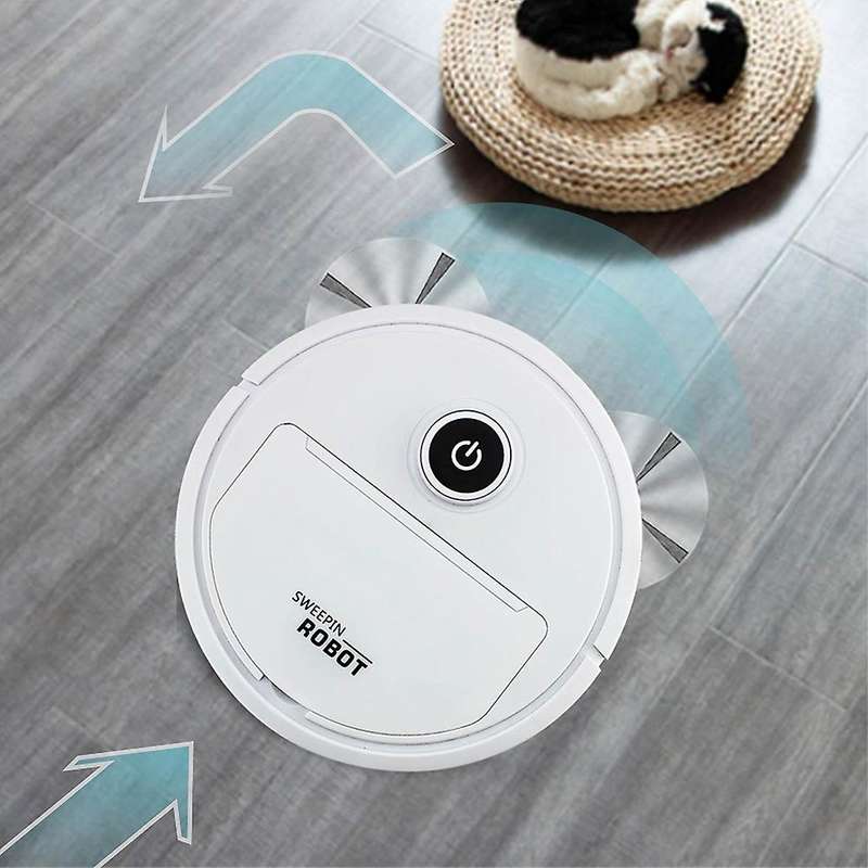 Automatic Vacuum Cleaner 3-in-1 Smart Wireless Sweeping Machine White