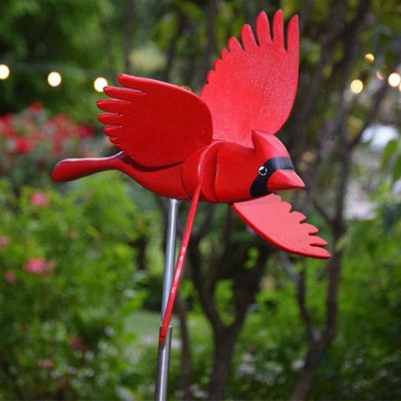 Pinwheels Decor Stakes,waterproof Outdoor Figurines Ornaments-red