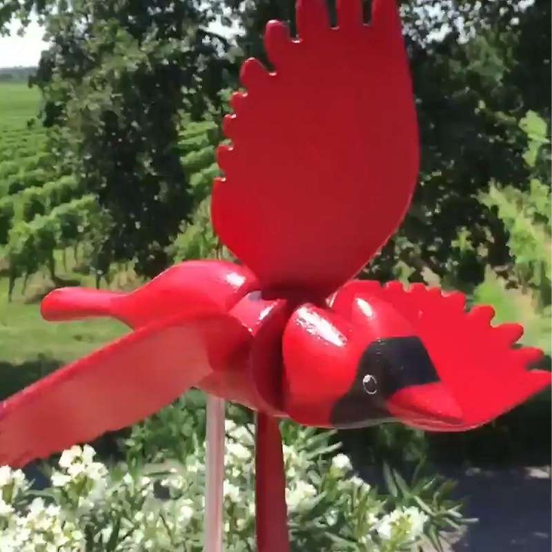 Pinwheels Decor Stakes,waterproof Outdoor Figurines Ornaments-red