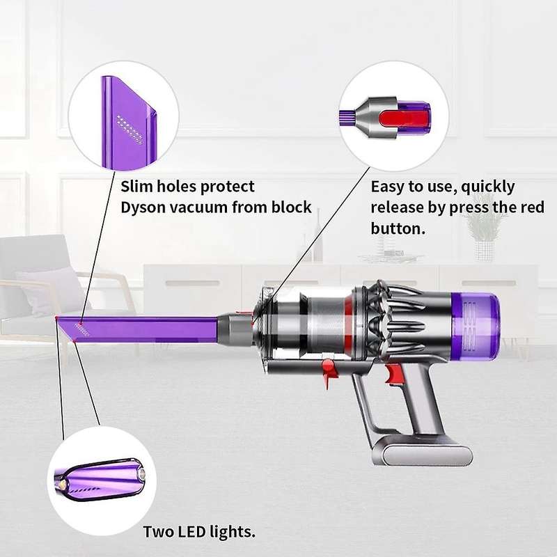Crevice Tool with Led Lights for Dyson Cordless Vacuum Cleaner V7 V8