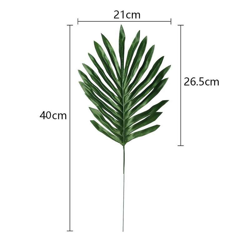 48 Pcs 2 Kinds Tropical Plant Artificial Palm Leaves Turtle Leaf