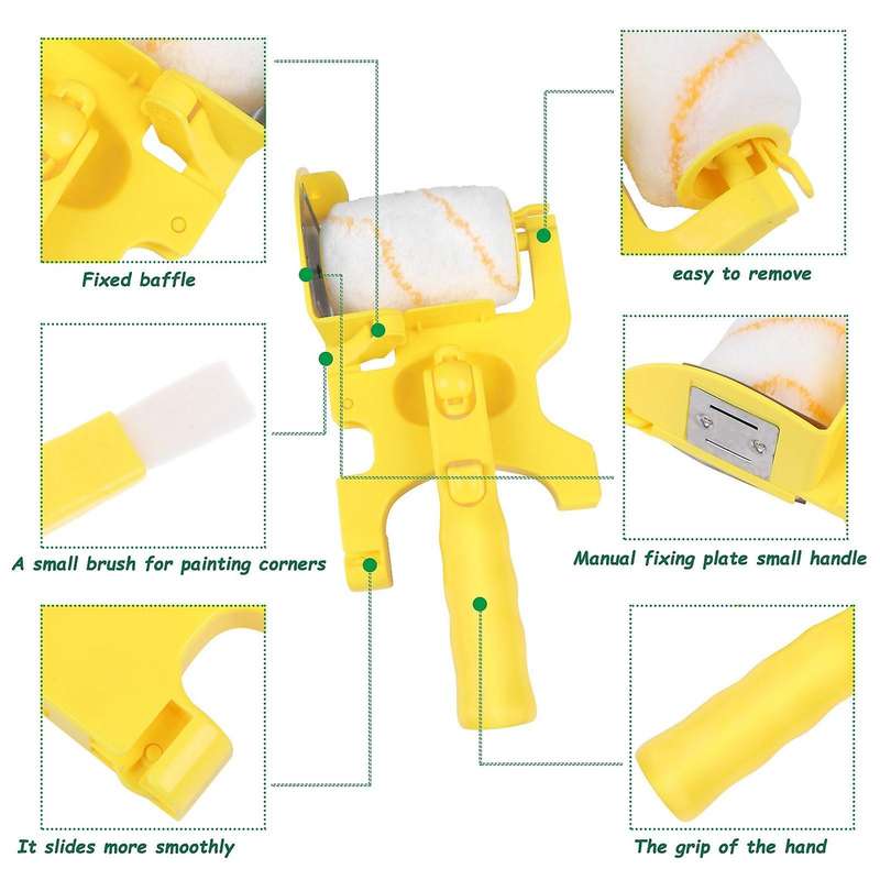 11pcs Paint Roller Brush Set Paint Roller Brush Home Improvement Tool