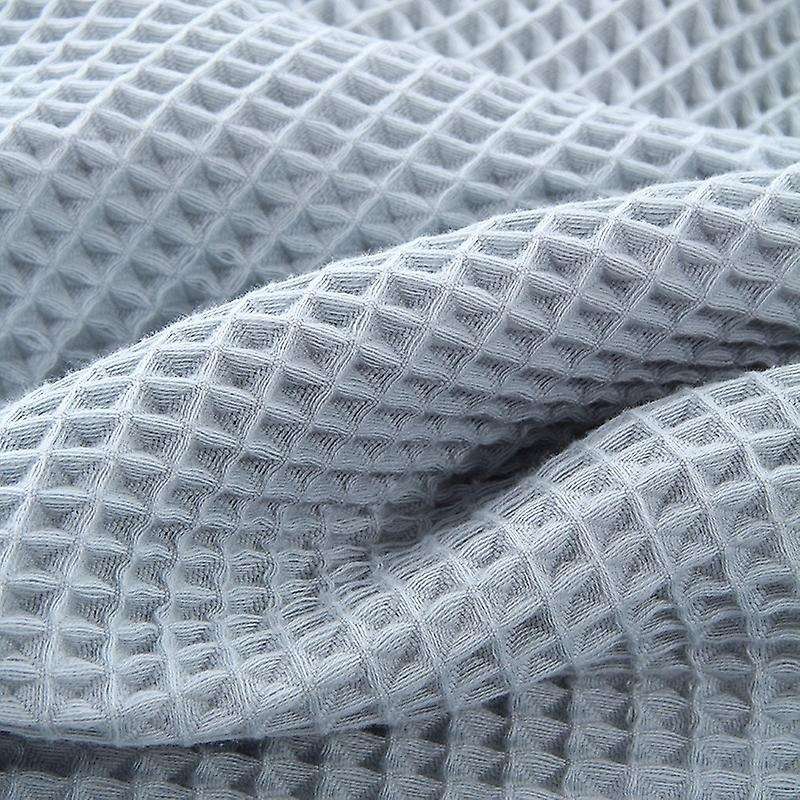 3-piece Waffle-pattern Towels Set Square Towel & Towel Grey
