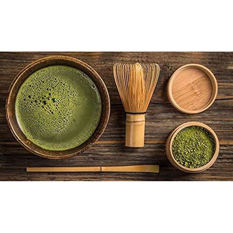 Matcha Whisk Set Bamboo Whisk Tea Spoon and Chashaku and Whisk Stand