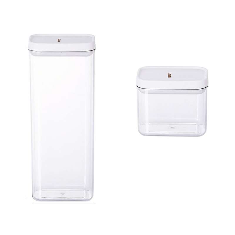 2pcs Sealed Jar Transparent Plastic Household Kitchen Food Grade A