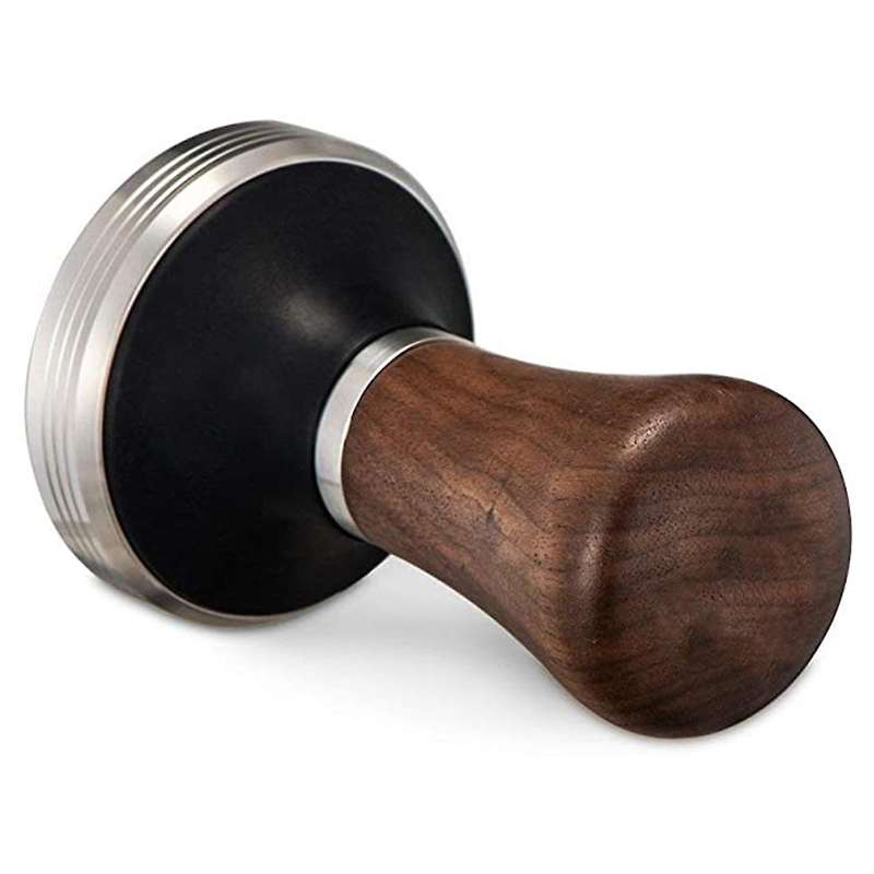 Walnut Handle Coffee Tamper 53mm, Espresso Coffee Tamper with Mat