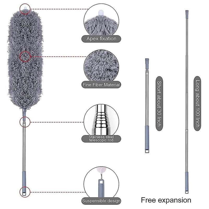Microfiber Duster Kit with Telescoping Extension Pole,for Cleaning