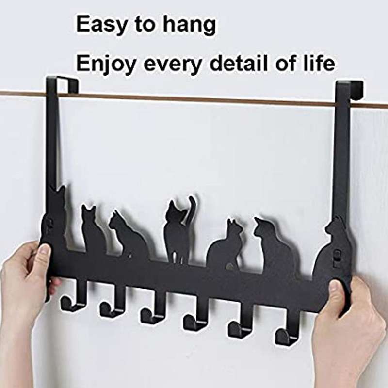 Over The Door Hooks Hanger - with 8 Hooks, Towel Hooks