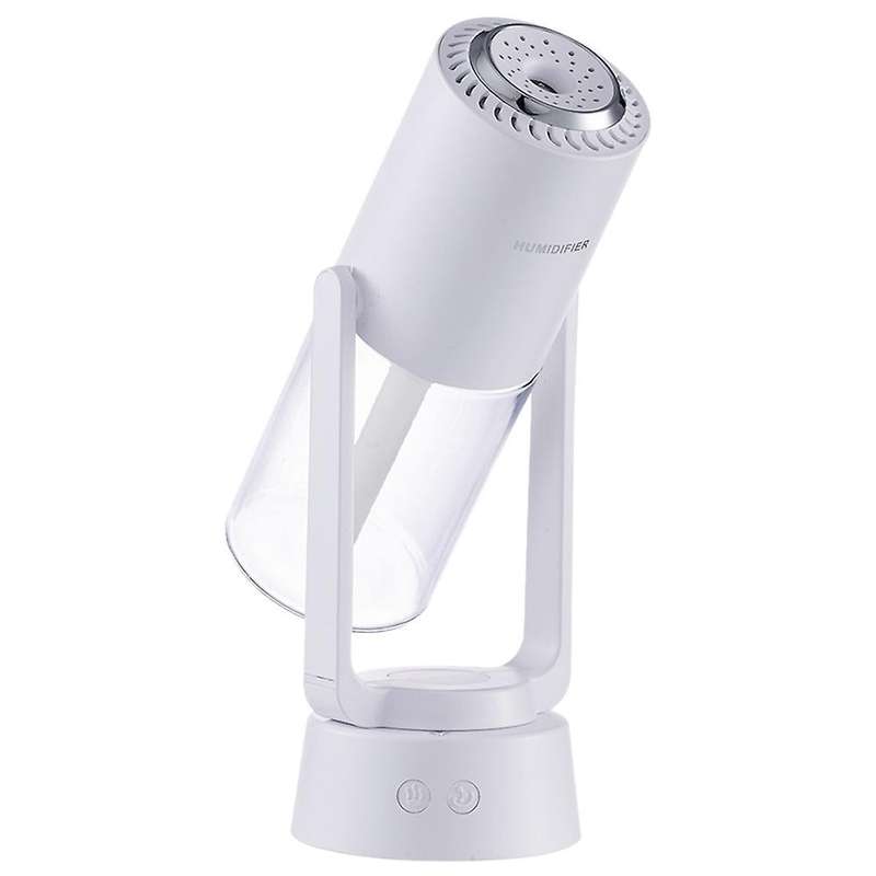 Rotating Aromatherapy Negative Ion Humidifier with Lamp -white