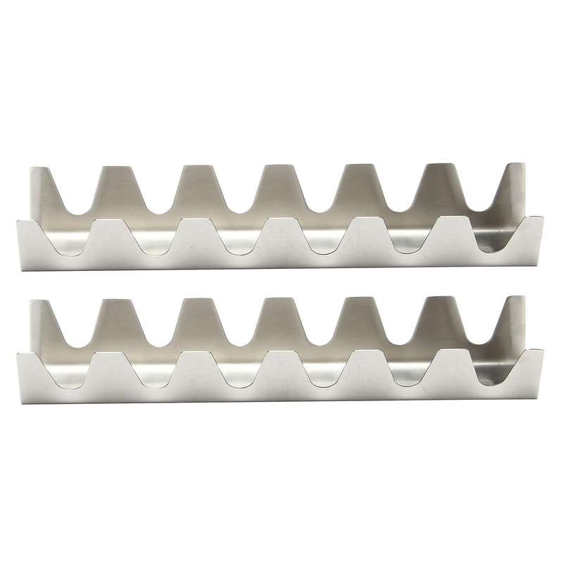 2pcs Stainless Steel Tortilla Stands, Taco Tongs, Wavy Pancake Stand