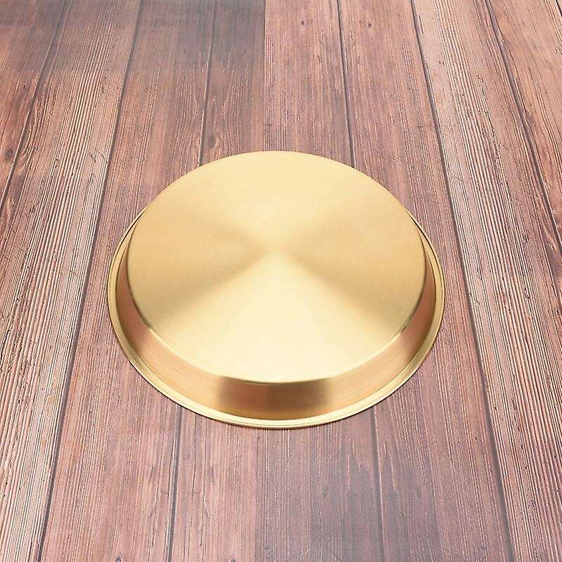 24x24cm Round Copper Brass Plate Tray for Wedding Party Event