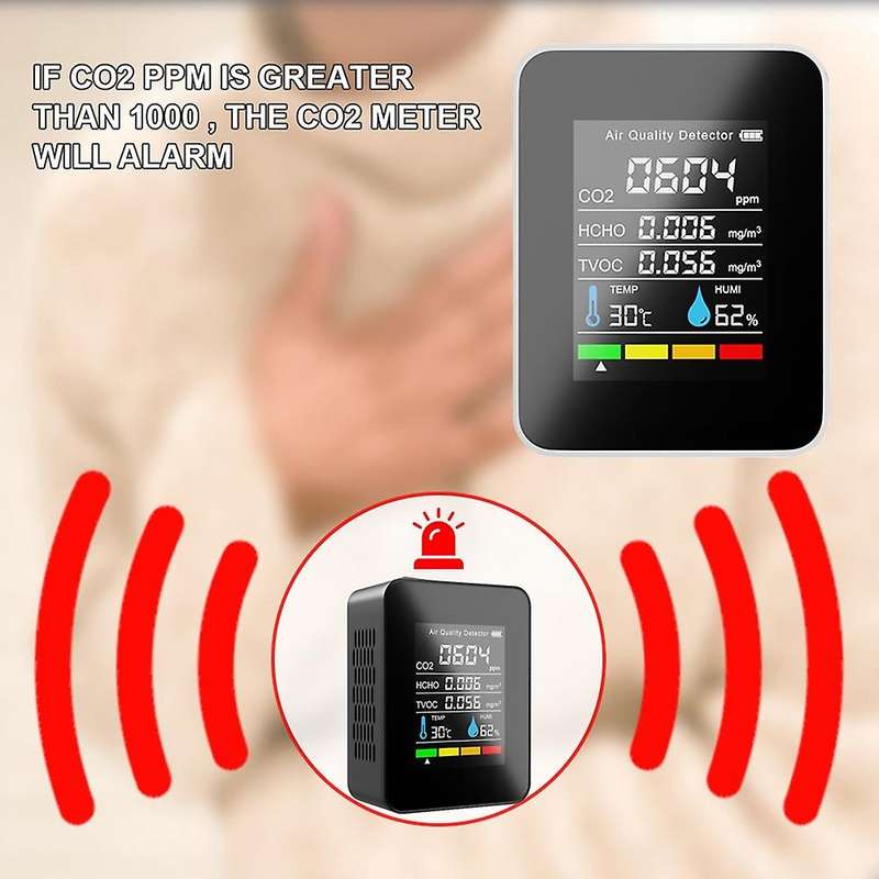 5 In1 Co2 Meter Digital Temperature Humidity Tester Carbon Dioxide-b