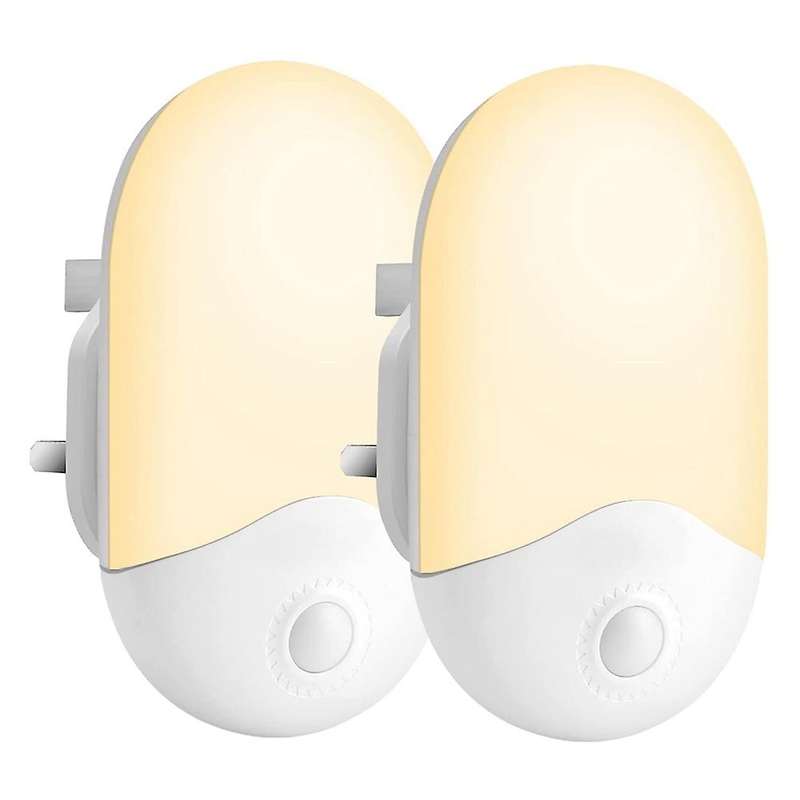 2 Pack Led Night Light, Warm White Night Lighting Uk Plug